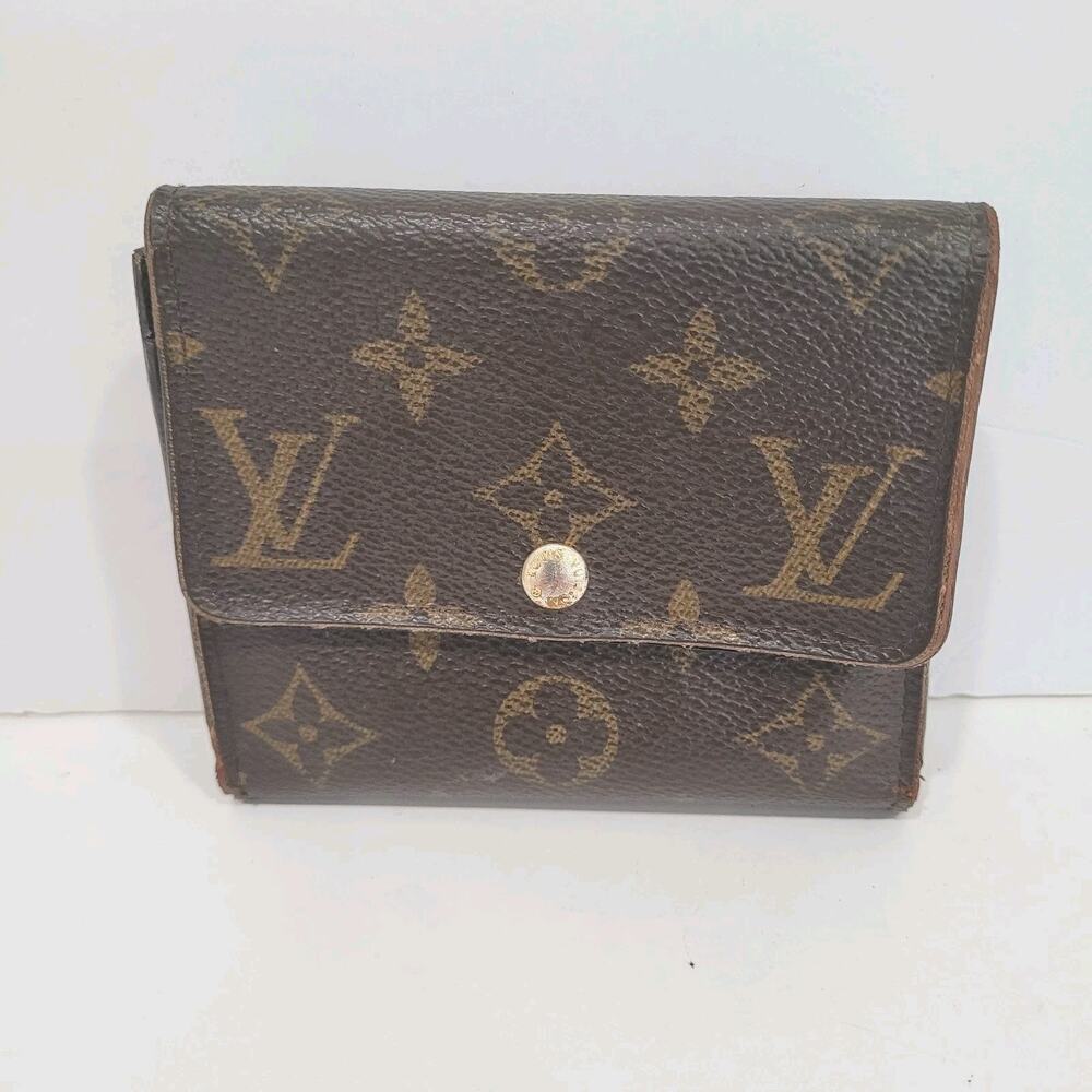 Louis Vuitton Monogram Coated Canvas Anais Compact Wallet Bifold Authentic Retro